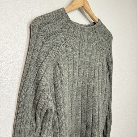 Lands' End Other - Vintage Land's End Wool Sweater Green Wool Ribbed Chunky Knit 90s Preppy Men L